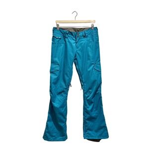 Burton The White Collection Dryride Snowboard Pants Teal Blue Womens Small